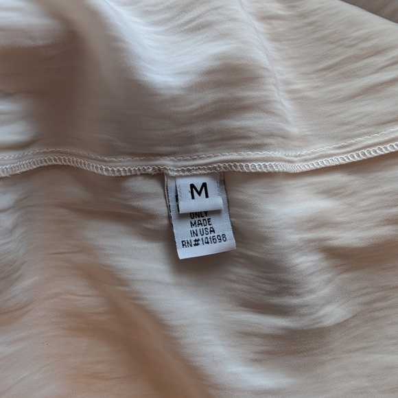 Ramy Brook Paris Dress Champagne Cream Boho Silk Size M - Picture 13 of 13